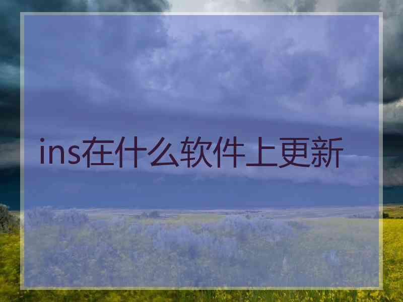 ins在什么软件上更新