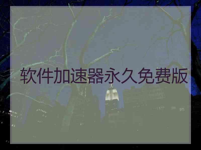 软件加速器永久免费版