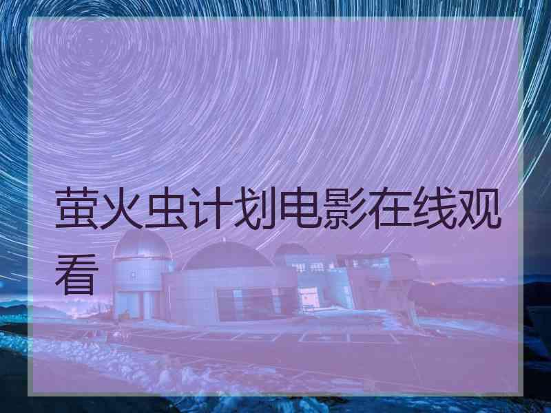 萤火虫计划电影在线观看