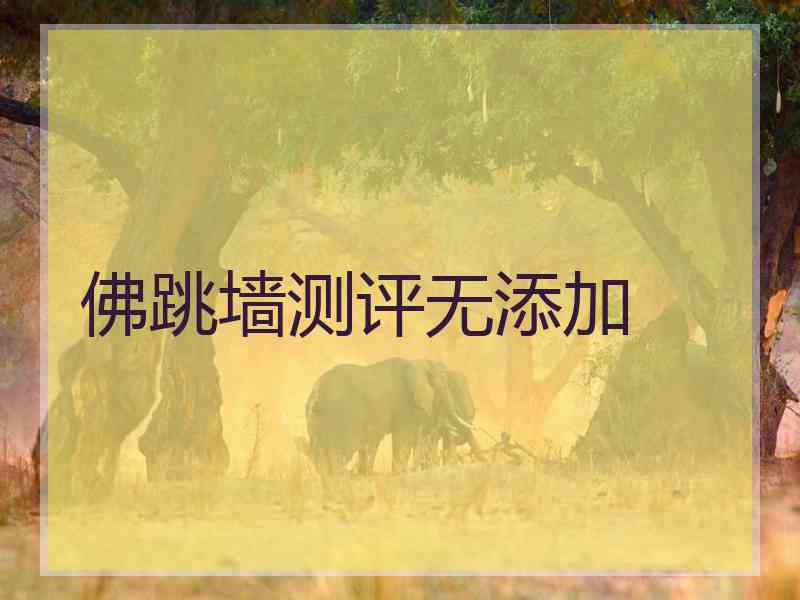 佛跳墙测评无添加