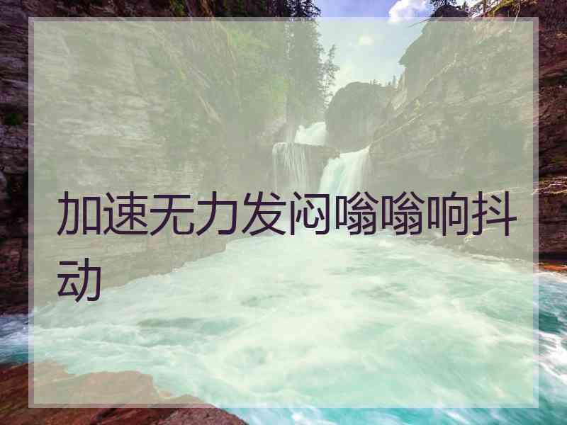 加速无力发闷嗡嗡响抖动