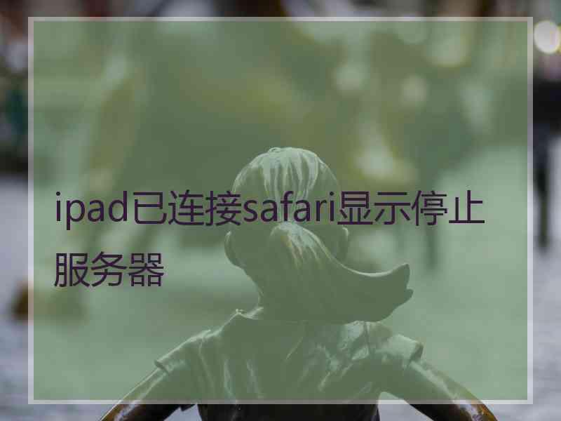 ipad已连接safari显示停止服务器