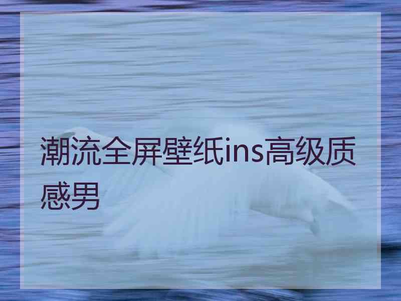 潮流全屏壁纸ins高级质感男