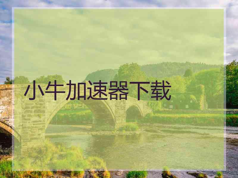 小牛加速器下载