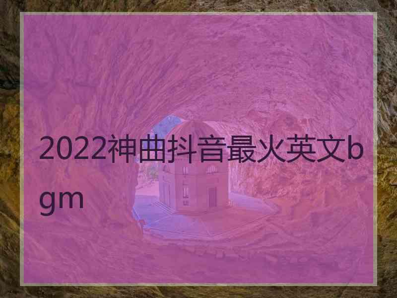 2022神曲抖音最火英文bgm