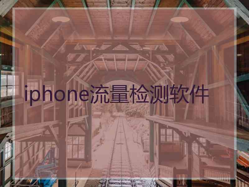 iphone流量检测软件